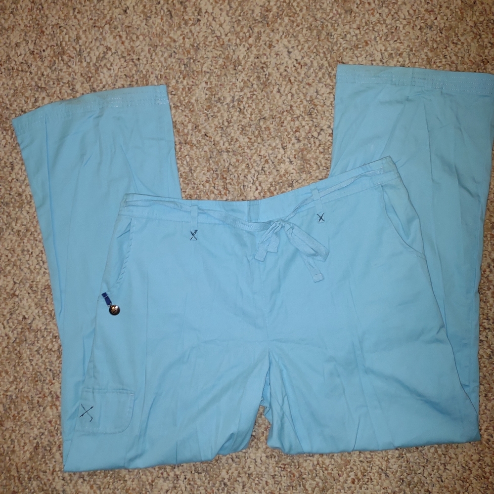 Laura Ashley light blue scrub pants